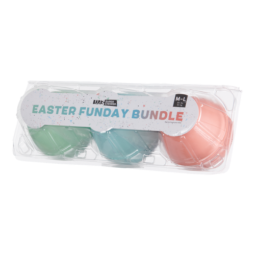 Easter Funday Bundle Super Chewer Durable Multi-Part Dog Toy